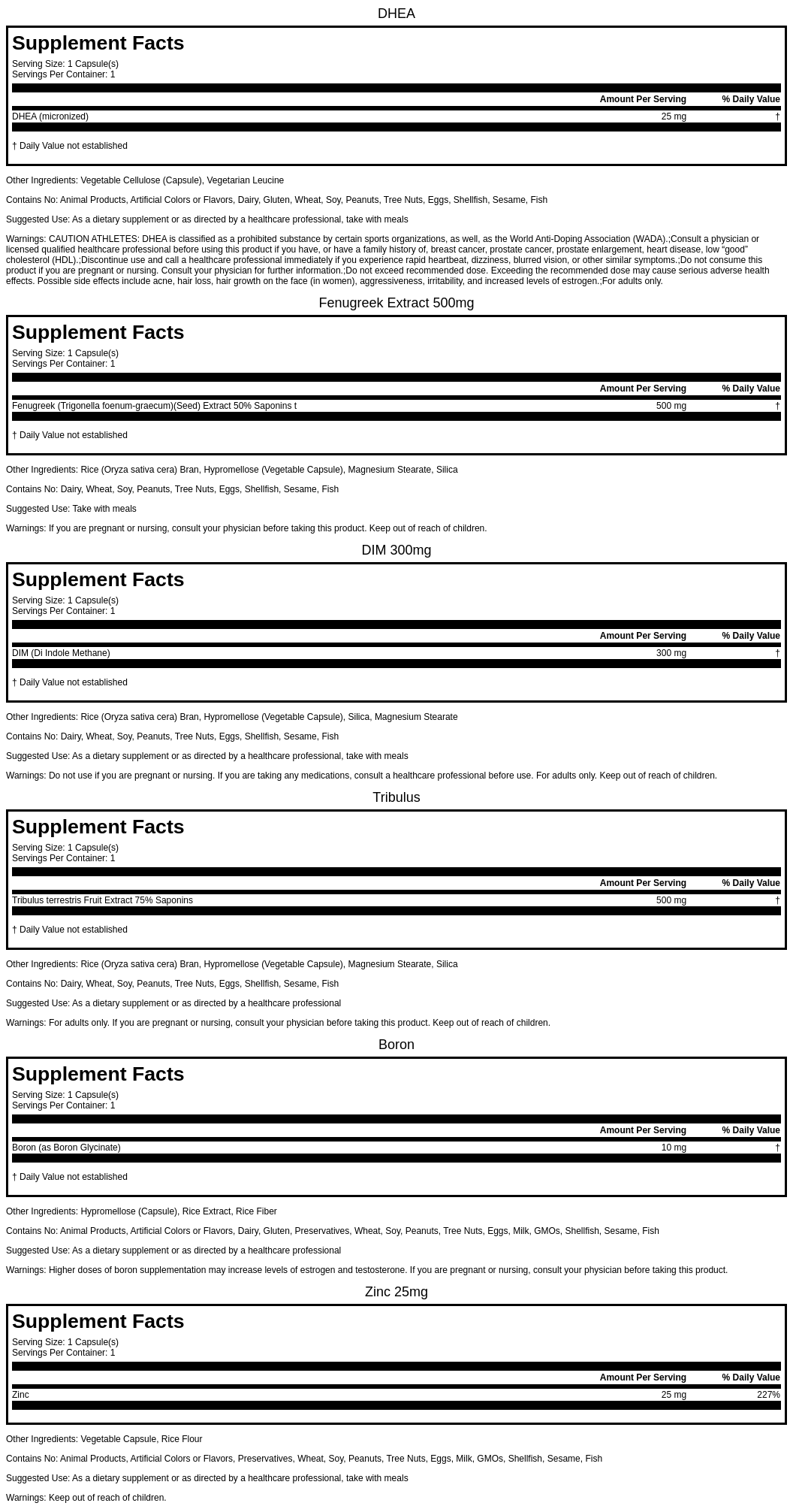 Men's Hormone Pack
